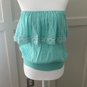 Soleil Blue Tube Top OS